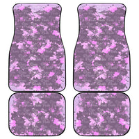 Rosa Parks Car Mats Purple Floral Pattern Civil Rights Tribute Bold Name Repeated Text Design - Wonder Print Shop