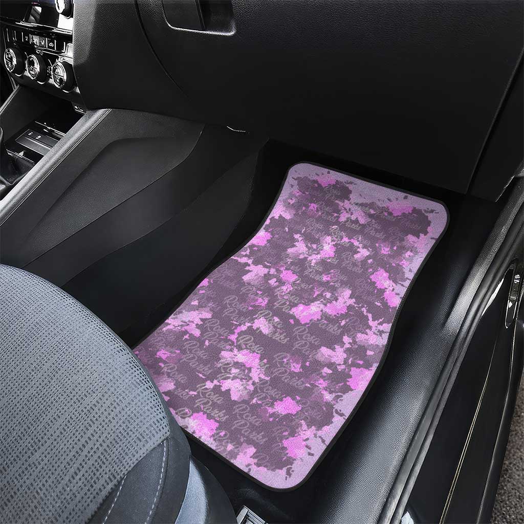 Rosa Parks Car Mats Purple Floral Pattern Civil Rights Tribute Bold Name Repeated Text Design - Wonder Print Shop