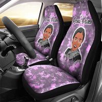 Rosa Parks Car Seat Cover Purple Floral Pattern Civil Rights Tribute Bold Name Repeated Text Design - Wonder Print Shop