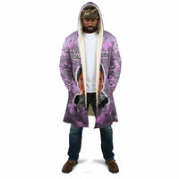 Rosa Parks Cloak Purple Floral Pattern Civil Rights Tribute Bold Name Repeated Text Design - Wonder Print Shop