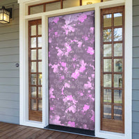 Rosa Parks Door Cover Purple Floral Pattern Civil Rights Tribute Bold Name Repeated Text Design - Wonder Print Shop