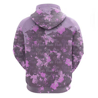 Rosa Parks Hoodie Purple Floral Pattern Civil Rights Tribute Bold Name Repeated Text Design - Wonder Print Shop