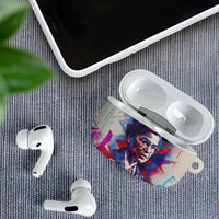 Rosa Parks AirPods Case Red Blue Abstract Art Portrait Sitting Down to Stand Up Quote Civil Rights Tribute - Wonder Print Shop