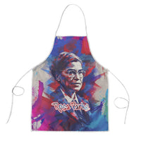 Rosa Parks Apron Red Blue Abstract Art Portrait Sitting Down to Stand Up Quote Civil Rights Tribute - Wonder Print Shop