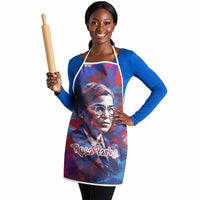 Rosa Parks Apron Red Blue Abstract Art Portrait Sitting Down to Stand Up Quote Civil Rights Tribute - Wonder Print Shop