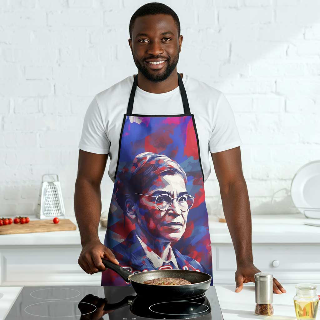 Rosa Parks Apron Red Blue Abstract Art Portrait Sitting Down to Stand Up Quote Civil Rights Tribute - Wonder Print Shop