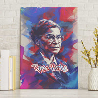 Rosa Parks Canvas Wall Art Red Blue Abstract Art Portrait Sitting Down to Stand Up Quote Civil Rights Tribute - Wonder Print Shop