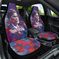 Rosa Parks Car Seat Cover Red Blue Abstract Art Portrait Sitting Down to Stand Up Quote Civil Rights Tribute - Wonder Print Shop