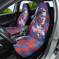 Rosa Parks Car Seat Cover Red Blue Abstract Art Portrait Sitting Down to Stand Up Quote Civil Rights Tribute - Wonder Print Shop