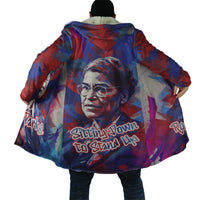 Rosa Parks Cloak Red Blue Abstract Art Portrait Sitting Down to Stand Up Quote Civil Rights Tribute - Wonder Print Shop