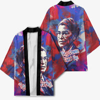 Rosa Parks Kimono Red Blue Abstract Art Portrait Sitting Down to Stand Up Quote Civil Rights Tribute - Wonder Print Shop