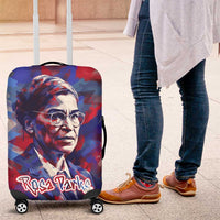 Rosa Parks Luggage Cover Red Blue Abstract Art Portrait Sitting Down to Stand Up Quote Civil Rights Tribute - Wonder Print Shop