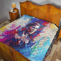 Rosa Parks Quilt Red Blue Abstract Art Portrait Sitting Down to Stand Up Quote Civil Rights Tribute - Wonder Print Shop