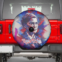 Rosa Parks Spare Tire Cover Red Blue Abstract Art Portrait Sitting Down to Stand Up Quote Civil Rights Tribute - Wonder Print Shop