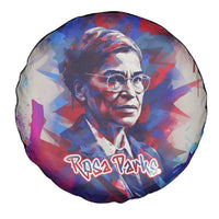 Rosa Parks Spare Tire Cover Red Blue Abstract Art Portrait Sitting Down to Stand Up Quote Civil Rights Tribute - Wonder Print Shop