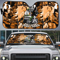 Rosa Parks Auto Sun Shade Sepia Collage Design Civil Rights Icon I Believe There Is Only One Race Quote - Wonder Print Shop