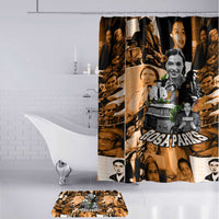 Rosa Parks Bathroom Set Sepia Collage Design Civil Rights Icon I Believe There Is Only One Race Quote - Wonder Print Shop
