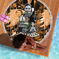 Rosa Parks Beach Blanket Sepia Collage Design Civil Rights Icon I Believe There Is Only One Race Quote - Wonder Print Shop