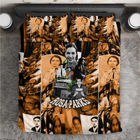 Rosa Parks Bedding Set Sepia Collage Design Civil Rights Icon I Believe There Is Only One Race Quote - Wonder Print Shop