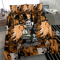 Rosa Parks Bedding Set Sepia Collage Design Civil Rights Icon I Believe There Is Only One Race Quote - Wonder Print Shop