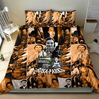 Rosa Parks Bedding Set Sepia Collage Design Civil Rights Icon I Believe There Is Only One Race Quote - Wonder Print Shop