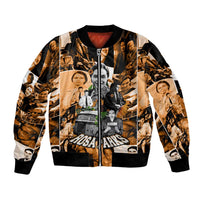 Rosa Parks Bomber Jacket Sepia Collage Design Civil Rights Icon I Believe There Is Only One Race Quote - Wonder Print Shop