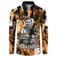 Rosa Parks Button Sweatshirt Sepia Collage Design Civil Rights Icon I Believe There Is Only One Race Quote