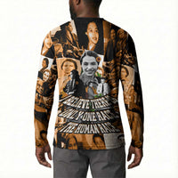 Rosa Parks Button Sweatshirt Sepia Collage Design Civil Rights Icon I Believe There Is Only One Race Quote