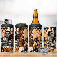Rosa Parks 4 in 1 Can Cooler Tumbler Sepia Collage Design Civil Rights Icon I Believe There Is Only One Race Quote - Wonder Print Shop