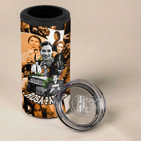 Rosa Parks 4 in 1 Can Cooler Tumbler Sepia Collage Design Civil Rights Icon I Believe There Is Only One Race Quote - Wonder Print Shop