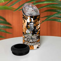 Rosa Parks 4 in 1 Can Cooler Tumbler Sepia Collage Design Civil Rights Icon I Believe There Is Only One Race Quote - Wonder Print Shop