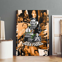 Rosa Parks Canvas Wall Art Sepia Collage Design Civil Rights Icon I Believe There Is Only One Race Quote - Wonder Print Shop