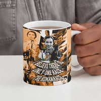 Rosa Parks Ceramic Mug Sepia Collage Design Civil Rights Icon I Believe There Is Only One Race Quote - Wonder Print Shop