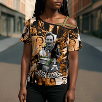 Rosa Parks Cross Shoulder Shirt Sepia Collage Design Civil Rights Icon I Believe There Is Only One Race Quote - Wonder Print Shop
