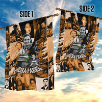 Rosa Parks Garden Flag Sepia Collage Design Civil Rights Icon I Believe There Is Only One Race Quote - Wonder Print Shop