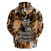 Rosa Parks Hoodie Sepia Collage Design Civil Rights Icon I Believe There Is Only One Race Quote - Wonder Print Shop