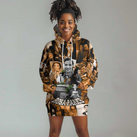 Rosa Parks Hoodie Dress Sepia Collage Design Civil Rights Icon I Believe There Is Only One Race Quote - Wonder Print Shop
