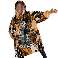 Rosa Parks Kid Wearable Blanket Hoodie Sepia Collage Design Civil Rights Icon I Believe There Is Only One Race Quote - Wonder Print Shop