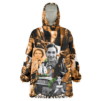Rosa Parks Kid Wearable Blanket Hoodie Sepia Collage Design Civil Rights Icon I Believe There Is Only One Race Quote - Wonder Print Shop