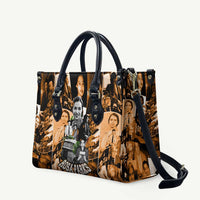 Rosa Parks Leather Bag Sepia Collage Design Civil Rights Icon I Believe There Is Only One Race Quote - Wonder Print Shop
