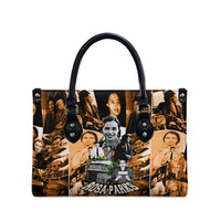 Rosa Parks Leather Bag Sepia Collage Design Civil Rights Icon I Believe There Is Only One Race Quote - Wonder Print Shop