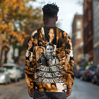 Rosa Parks Long Sleeve Shirt Sepia Collage Design Civil Rights Icon I Believe There Is Only One Race Quote - Wonder Print Shop