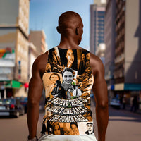 Rosa Parks Men Tank Top Sepia Collage Design Civil Rights Icon I Believe There Is Only One Race Quote - Wonder Print Shop