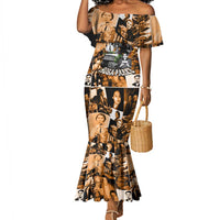 Rosa Parks Mermaid Dress Sepia Collage Design Civil Rights Icon I Believe There Is Only One Race Quote TS04