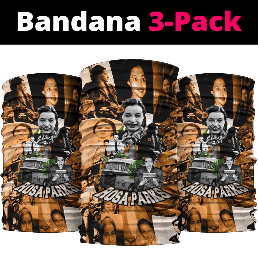 Rosa Parks Neck Gaiter Sepia Collage Design Civil Rights Icon I Believe There Is Only One Race Quote - Wonder Print Shop