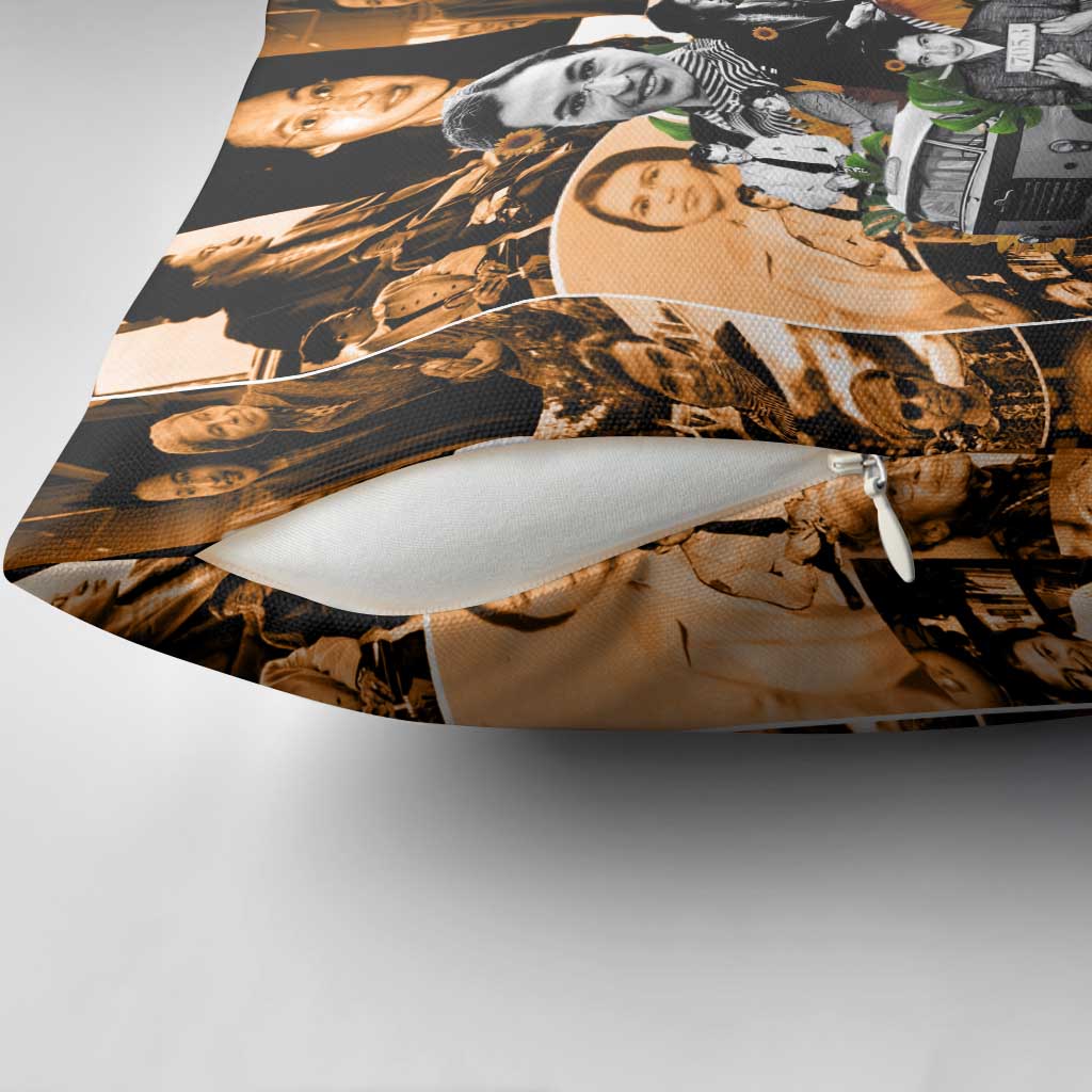 Rosa Parks Pillow Cover Sepia Collage Design Civil Rights Icon I Believe There Is Only One Race Quote - Wonder Print Shop