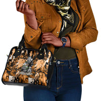 Rosa Parks Shoulder Handbag Sepia Collage Design Civil Rights Icon I Believe There Is Only One Race Quote - Wonder Print Shop