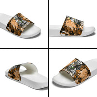 Rosa Parks Slide Sandals Sepia Collage Design Civil Rights Icon I Believe There Is Only One Race Quote - Wonder Print Shop