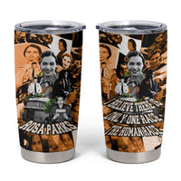 Rosa Parks Tumbler Cup Sepia Collage Design Civil Rights Icon I Believe There Is Only One Race Quote - Wonder Print Shop