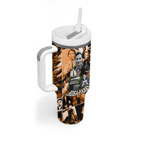 Rosa Parks Tumbler With Handle Sepia Collage Design Civil Rights Icon I Believe There Is Only One Race Quote - Wonder Print Shop